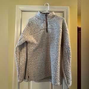 True Grit Cream Frosty Tip Zip-Up Sherpa